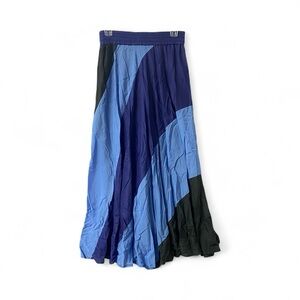 AKA New York Blue and Black Maxi Skirt